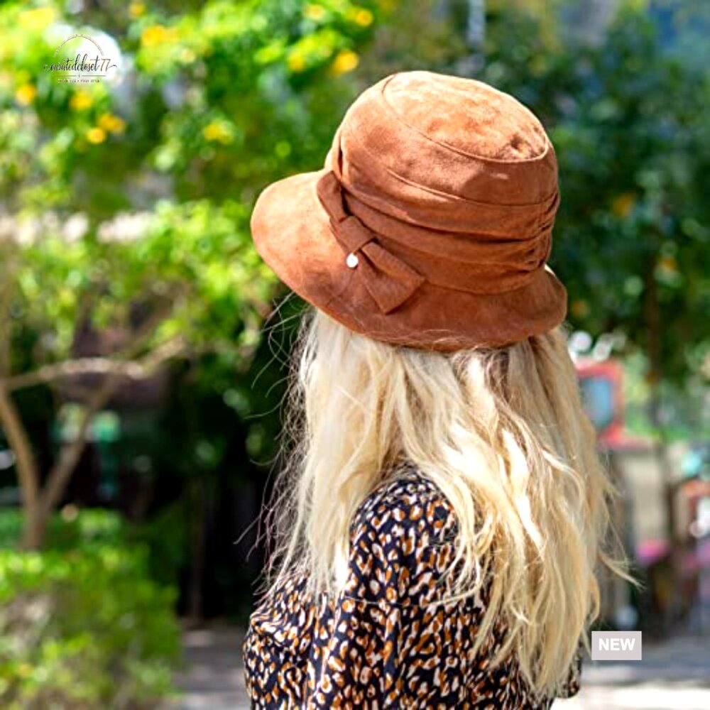 Vintage Cloche Bucket Hat Packable Fedora Winter Ladies Fashion Derby